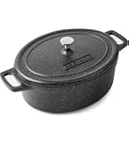 Plat En Fonte émaillée Staub – Ovale 37 Cm – Noir Mat – Pour Gratins, Poissons Et Plats Mijotés