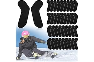 UNIFAMILY 36Pcs Ski Snowboard Boots Fitting Pads, 3 Thickness Self-Adhesive Ski Ankle Protection Foam Padding, Ankle Foam Pads to Decrease Heel Lift and Ankle Friction for Skiing Snowboarding, Black,