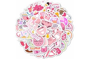 PADABAYKA 100 Pegatinas de Bebé y Calcomanías Niña, Ducha para Niña, Favoritos de Ducha, Pegatinas para Scrapbooking de Meses