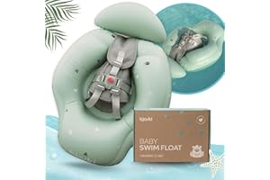 BJORKI® Flotador para bebé – Estable y seguro en el agua – Flotador de 6 meses a 3 años – 40 ° para movimientos naturales – Ayuda de natación resistente para bebé