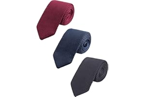 WANYING Uomo 7cm 2,75" Cravatta Ristretto Lavorata a Maglia Skinny Stretta Sottile Cravatta a Maglia Stile Retrò Vintage Sporty Casual Business Da lavoro Basic per Gentlemen