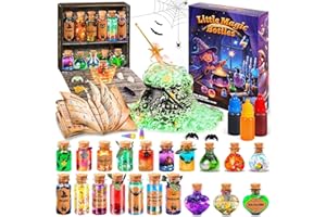 BUOAZR Set de Potion Magique Enfant, Mélange 20 Bouteilles de Potion Magique avec Pot Magique, Jouet Artisanal Cadeau Créatif pour Garçons et Filles