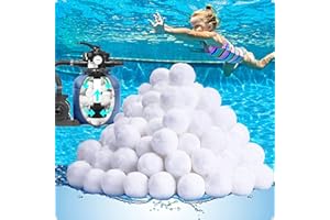 DK177 Pool Filter Balls - 1600g, Pool Filter Sand, Eco-Friendly Filter Media Good Elasticity Pool Filter Balls Alternative to Sand