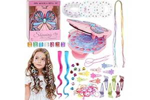 Libershine Brillantini per Capelli, Kit Hair Bedazzler Diamante Gioielli Macchina, Accessor Capelli Applicatore Strass, Capelli con 180 Diamanti Regalo Creativo per Capelli per Ragazze e Bambine