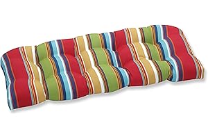 Pillow Perfect Outdoor Westport Garden Wicker Loveseat Cushion, Multicolored