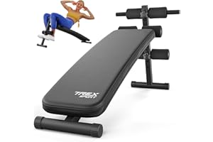 TREX SPORT Sit Up Bank klappbar Hantelbank TX-050B | Trainingsbank Schrägbank mit Beinstrecker, Griffen | Bauchtrainer & Rückentrainer für zuhause