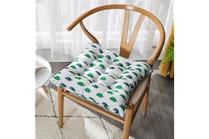 CHICKWING Chair Pads with Ties for Dinning Chair Pack of 2, Chickwin Comfortable Seat Pads NonSlip Outdoor Indoor Garden Kitchen Living Room Patio Office Chair Cushion (Tree,40x40cm)