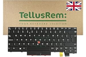 TELLUSREM replacement UK non-backlit keyboard for Lenovo Thinkpad T470 T480