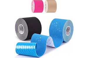 HONYAO Kinesiologitejp 2 Rullar, Kinesiology Tape (5m×5cm), Blå