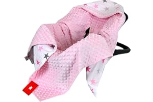 ‎BABYLUX BabyLux Baby Wrap-around Blanket 90 x 90 cm Insert Baby Car seat Stroller Buggy Blanket Car seat Minky Cotton 3-point belt Toddler Baby Blanket