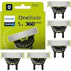 Philips OneBlade Original 360 Blades, Compatible with All OneBlade and Pro Handles, 5 Pack (Model QP450/50)