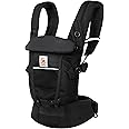 Ergobaby Adapt Baby Carrier for Newborns from Birth, 3 Positions, SoftFlex Mesh, Ergonomic Baby Belly Carrier, Back Carrier, Baby Carrier, Onyx Black