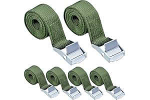 KAONESS 6 Stück Spanngurte 1m Befestigungsgurt Zurrgurt Belastbar bis 250kg für Motorrad Fahrradträger Extrem robuste 2,5 cm x 1m