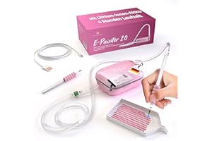 Picmondoo E Painter Diamant Painting Stift mit Akku & USB-C, Elektrischer Diamond painting Stift, Flüsterleise Vakuum-Pumpe, Epainter Zubehör zum Setzen von AB-Steinen ohne Wachs (Pink)