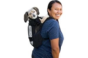 K9 Sport Sack | Torba dla psów dla małych i średnich zwierząt domowych, regulowane nosidełko dla psa skierowane z przodu, w pełni wentylowane, zatwierdzone przez weterynarza (średnie, Air - Jet Black)