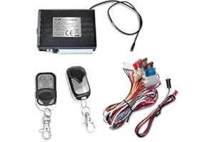 JOM Car Parts & Car Hifi GmbH 7105-1 Keyless Open, Funkfernbedienung für vorhandene Original-Zentralverriegelung, universal, mit 2 Mini-Funksender Edelstahl
