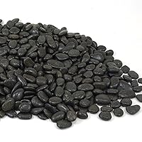 MGS SHOP Zierkies Nero schwarz matt glänzend Feng-Shui Kies frosthart frosthart 20 kg (5-15 mm)