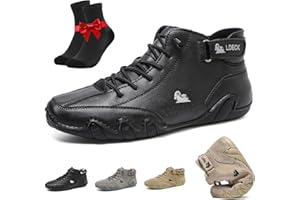 LUGEZLRJ Anthoern Zapatos Ortopédicos De Moda Impermeables for Hombres, Botas Altas De Ante Hechas A Mano, Zapatos Beck Ligeros Y Transpirables Antideslizantes