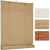 Severhome Panama Rattan Stor Perde, Doğal Hasır Desen,Jaluzi,UV Dayanıklı &Ouml;zel Plastik Malzeme,Su ile Temizlenebilir. (Hasır 