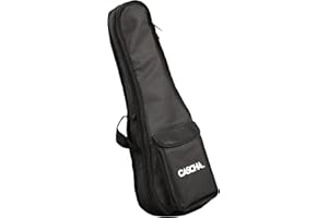CASCHA concert ukulele case with additional compartment for accessories (e.g. sheet music, tuner), shoulder strap, handle, 5mm padding, HH 2034