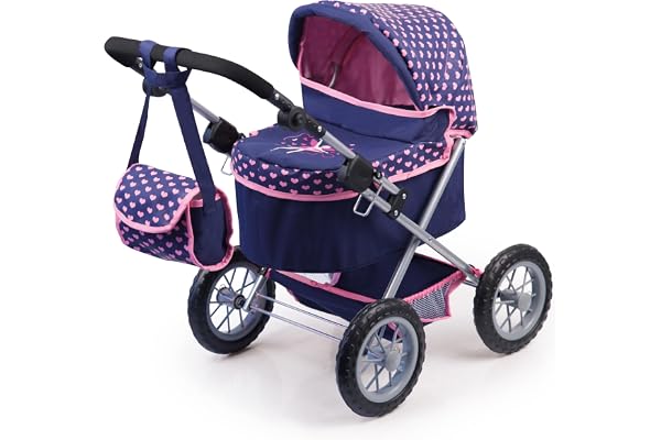Bayer Design 13052AA Poussette Landau pour Poupée Trendy, réglable, Pliable, Sac à bandoulière