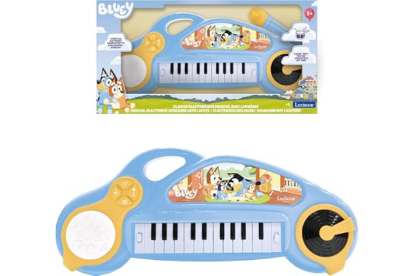 Lexibook, Bluey Fun Electronic Keyboard with Lights, K704BY, Moyen, Bleu