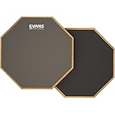 Evans RF12D RealFeel - Drum Application Pad - Drum Pad - Drummer Application Pad - Gum Rubber and Neoprene, 2 Sided, 30 cm,