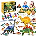 Lehoo Castle Dinosaur Painting Kit, Dinosaurs Craft Kits for Kids, DIY Dinosaurs Craft Toys Gift for Boys & Girls Age 3 4 5 6 7 8
