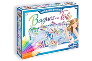 SENTOSPHÈRE Kreativ-Kit: Ringe zum Dekorieren: 12 Fingerringe aus Plexiglas zum bemalen und neubemalen