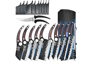 XYJ 10-pcs Professionale Chef Coltello Set Carne Cleaver Macellaio Coltello con Roll Bag