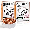 Chutnefy | Spicy Onion (Kara) Chutney | 100% Natural Ingredients | Pack of 2*75gms (Dry) | Add Water to make 300ml each | 5-6 Servings Per Pack | No Cooking Required | No Preservatives, Additives, Artificial Colours or Fillers | The All-time classic Red Chutney | Instant Chutney - Ready in 5 Seconds