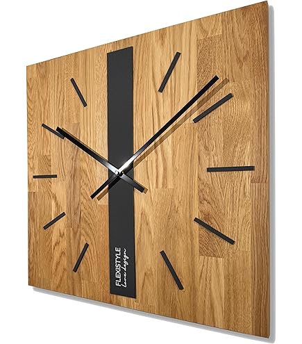 FLEXISTYLE Wandklok, acrylonitril-butadieen-styreen, grijs, 30 cm Klok