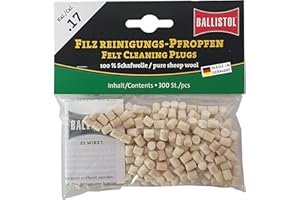 BALLISTOL Unisex – Adulti 23185 Feltro Pulitore Neutro Calibro 17/4,5 mm 300 Pezzi
