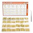 HELIFOUNER 422 Pieces M2 M2.5 M3 Male Female Hex Brass Spacers Standoffs Screws Nuts Assortment Kit, Threaded Pillar for Printed Circuit Board Motherboard