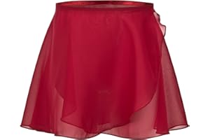 tanzmuster Wickelrock Mädchen Ballett - Emma - (Größe 92-170) aus transparentem Chiffon antistatisch - lockerluftiger Ballettrock zum Binden für Kinder