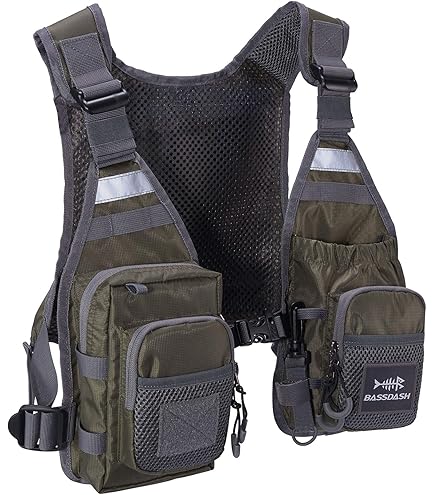 Jadeshay Gilet De Pêche Réglable Ultraléger - Harnais Épaule Avec Sangles Confortables Pour Pêcheurs