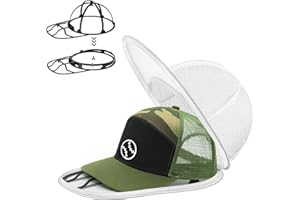 QIMATOP Baseball Cap Washing Cage, Collapsible Hat Washing Cage - Baseball Cap Cleaner for Washing Machine & Dishwasher – Ball Cap Holder, Shaper & Protector Form Mold with Rack for Laundry