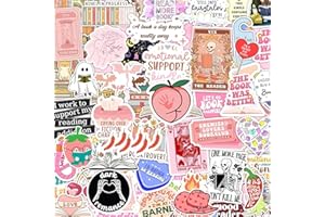 JUSJUBR 120PCS Book Stickers for Kindle, Funny Bookish Sticker for Reader, Reading Lovers Vinyl Waterproof Aesthetic Stickers for Water Bottles, Book, Laptops, Scrapbook,Skateboard