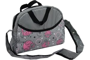 BambiniWelt24 BAMBINIWELT Wickeltasche, Tasche, Babytasche für Buggy oder Kinderwagen KLEIN