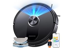 ‎PROSCENIC Proscenic Q10 Saugroboter mit Wischfunktion, 8000Pa 200min Staubsauger Roboter, Intelligentes Laser Navigation mit 5 Karten, Steuerung über APP Alexa Siri AppleWatch Fernbedienung für Böden Teppiche