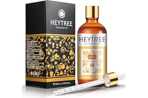 HEYTREE Sweet Orange Essential Oil 100ml - 100% Natural Essential Oils Fresh Citrus Scent- Mood Lifter for Stress Relief - Pefect for Skin, Massage, Diffuser, Aromatherapy