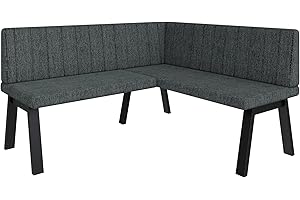 ‎FURNISTAR FURNISTAR Eckbank Akiko Metal A - Eckbankgruppe für Ihrem Esszimmer, Küche modern, Sitzecke, Essecke. Perfekt für Küche, Büro und Rezeption. Solide und Starke Verarbeitung. (168x142-Rechts-Inari96)