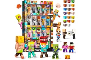 40 Magnetiska Figurer med Magnetbyggklossar – Vridbara Actionfigurer – Montessori STEM-leksaker för Barn – Present till Pojkar och Flickor från 3+ År