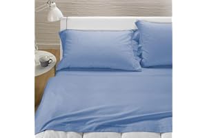 Caleffi - Set Lenzuola Tinta Unita | Comfort Superiore | Design Italiano | Durabilità e Sicurezza, Azzurro, Matrimoniale, Flanella