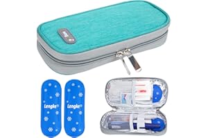 ‎YOUSHARES YOUSHARES Insulin Cool Bag Medicine Case Diabetes Bag for Diabetic Devices Keep Supplies Safe and Cold, Green, diabetes bag