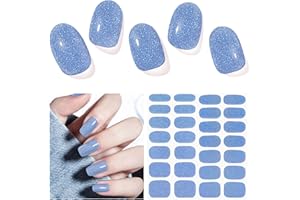 ‎DUKASOU Nagelfolie UV Härtend - 28 Stück Nagelsticker UV Gel Nagelfolien Selbstklebend Nail Sticker Nagellackstreifen Gel-Nagelaufkleber in Salonqualität Art Stickers DIY für Damen Mädchen