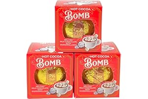 PVL TRADE Hot Cocoa Bomb - Chocolat au lait avec guimauves - Lot de 3