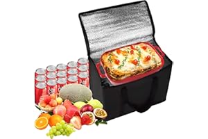 STBNVF Food Delivery Bag, Thermal Bag for Food Delivery, Cool Bags Large with Reinforced Handle, Delivery Bags for Hot Food, Picnic Cooler Bag for Food, Hot Food Delivery Bag, Reusable Food Bag for Camping