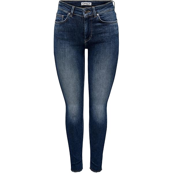 ONLY CARMAKOMA regular waist cropped skinny jeans CARWILLY dark denim