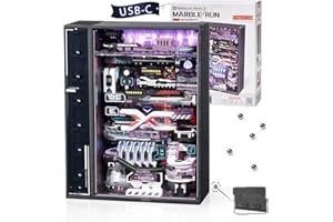 ROBOTIME Puzzle 3D Maquette a Construire Future City Circuits de Billes, LED Obscurité Lumineuse, Cadeaux Décoration pour Hommes, MR02S